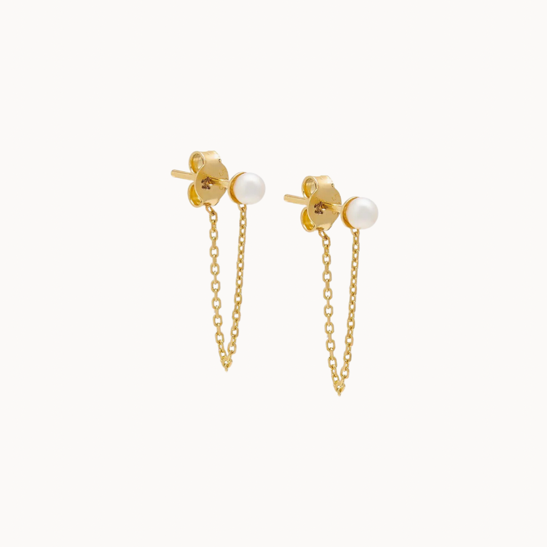 Pearl Chain Earrings