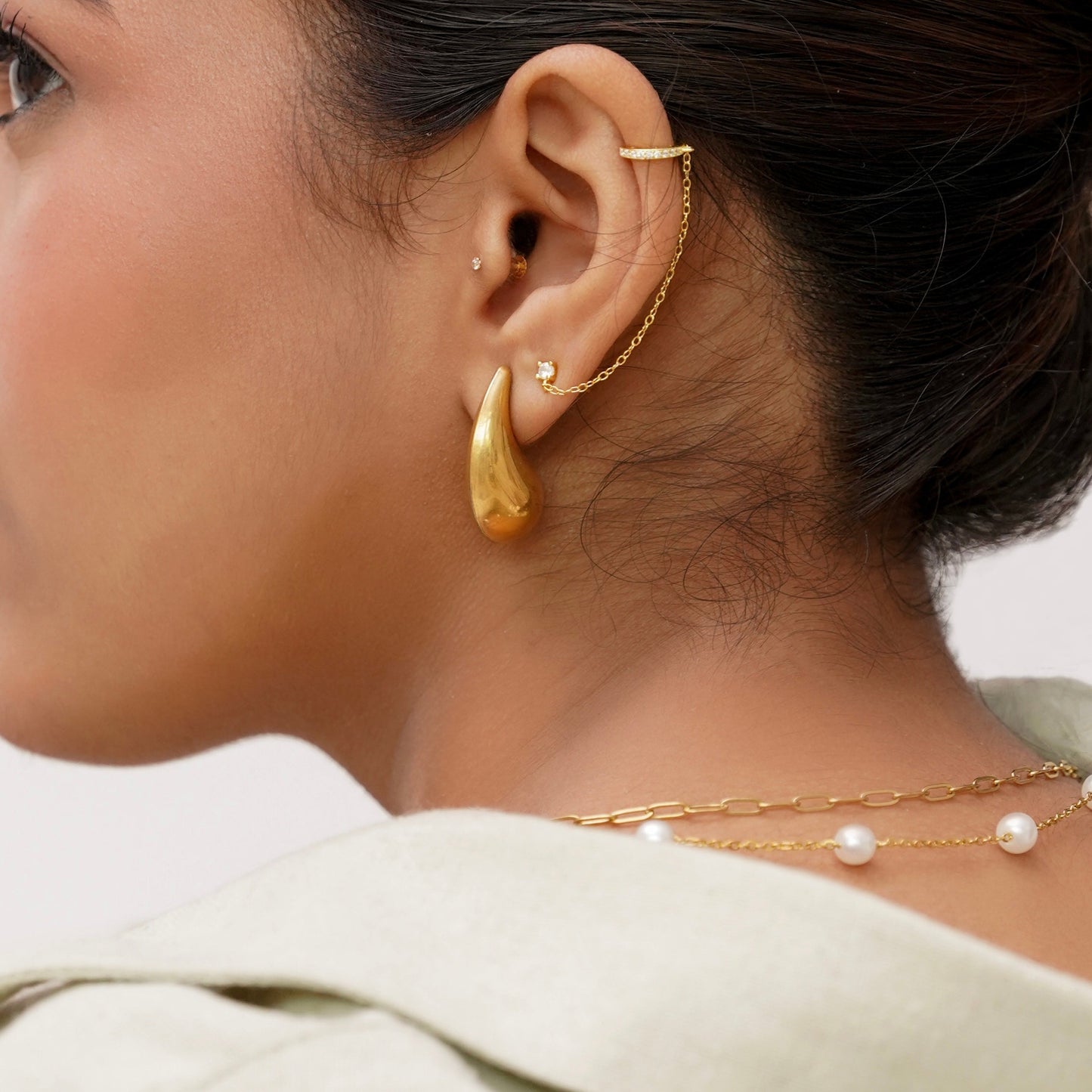 Diamond Stud and Cuff