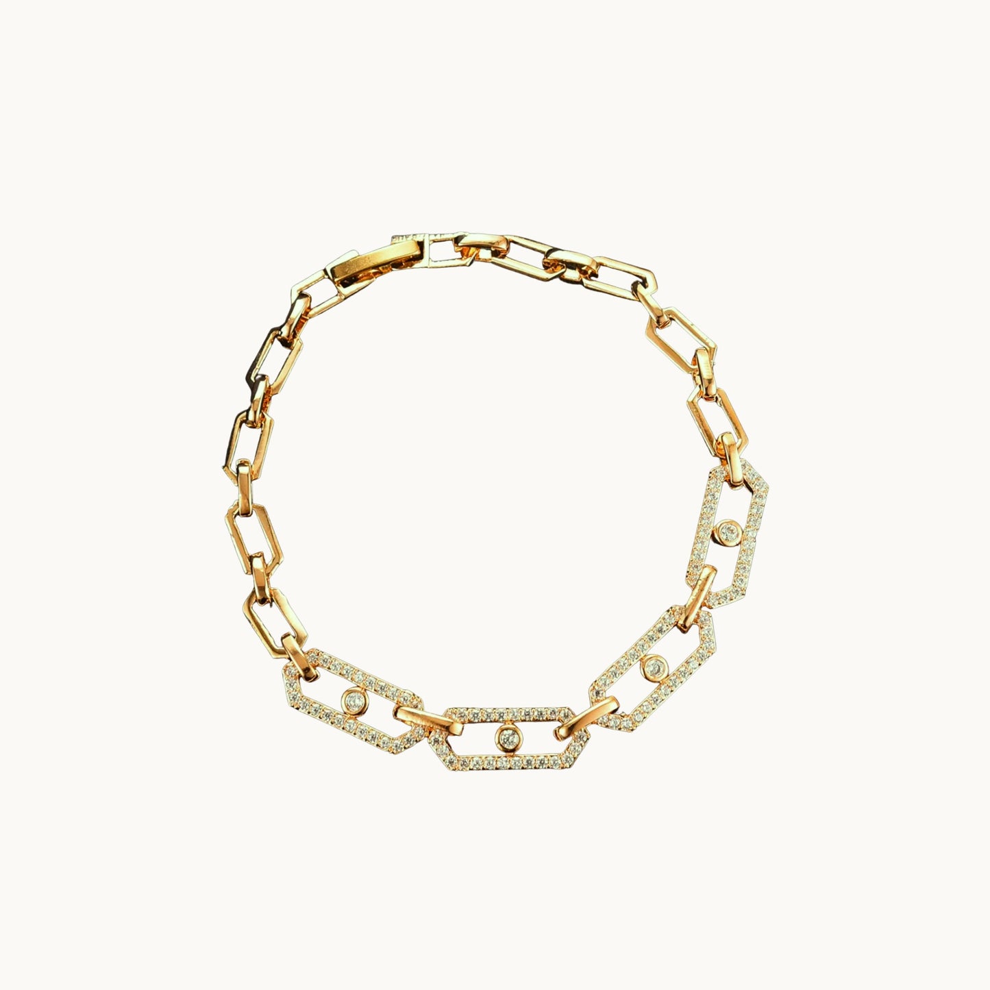 Pavé Paperclip Bracelet