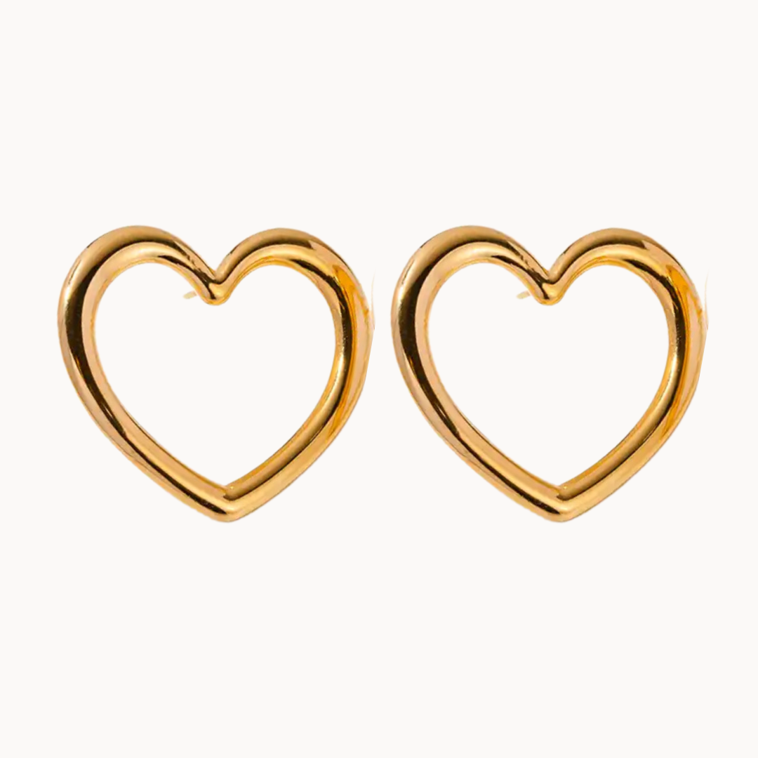 Line Heart Earrings